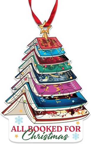 زخرفة كتاب للقارئ الرومانسي، هدايا محبي الكتب، سلع الكتب للنساء، دودة الكتب، أمين المكتبة، المعلم، نافذة عيد الميلاد وديكور معلق للسيارة in Saudi Arabia