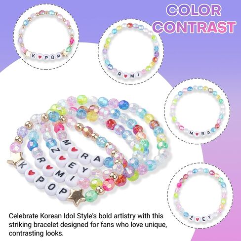 Stackable Beaded Friendship Bracelets Set for Women Cosplay Stretch Layered Bracelets Birthday Christmas Gifts for Daughter in Saudi Arabia