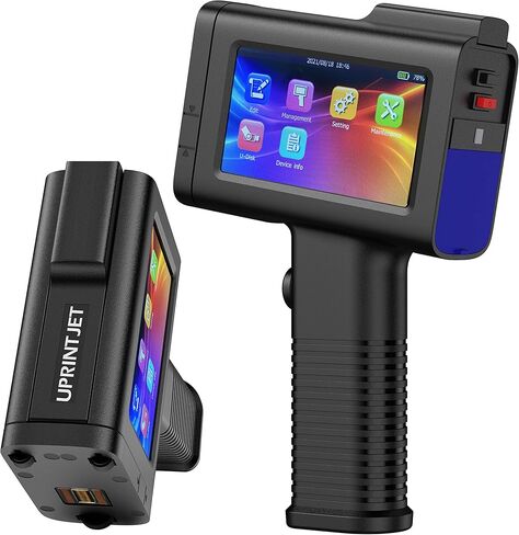 Handheld Inkjet Printer One Inch, Inkjet Coder Printing Height 0.03-1INCH, Expiry Date Printing Machine with Fast Dry Ink Cartridge Handheld Printer for Time QRcode Barcode Number Logo Label in Saudi Arabia