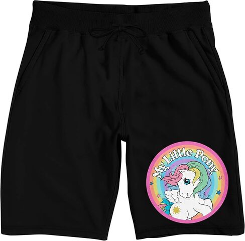 My Little Pony Retro Logo Men's Black Sleep Pajama Shorts in Saudi Arabia
