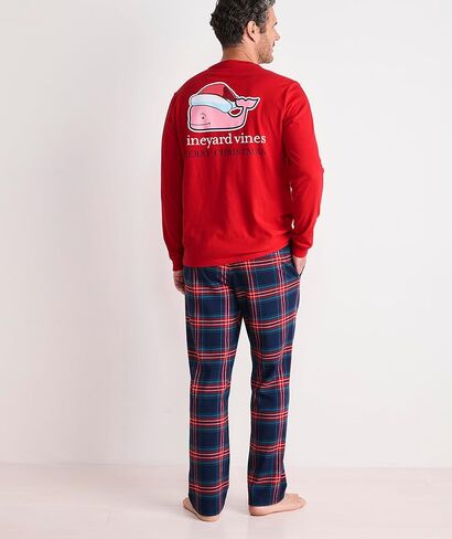vineyard vines Flannel Pajama Pants, Blue/Red, M in Saudi Arabia