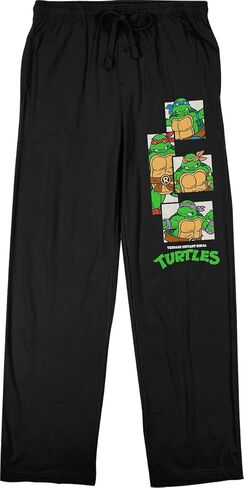 Teenage Mutant Ninja Turtles Original Four Mens Black Drawstring Sleep Pajama Pants in Saudi Arabia