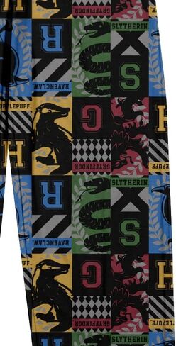 Bioworld Harry Potter Hogwarts Houses AOP Men's Sleep Pajama Pants in Saudi Arabia