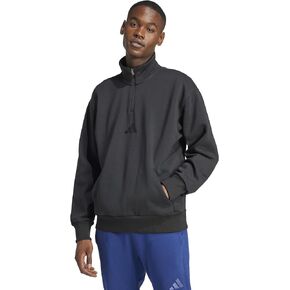 adidas Men's All SZN Fleece Quarter-Zip Crewneck Sportswear Sweatshirt, Black, X-Large in Saudi Arabia