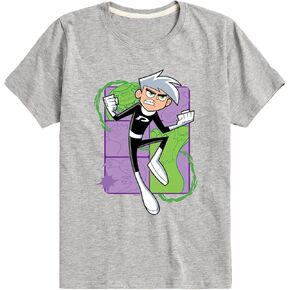 Hybrid Apparel Danny Phantom - Danny Phantom Jumping - تي شيرت برسومات للأطفال والشباب بأكمام قصيرة in Kuwait