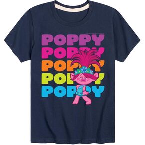 تي شيرت Hybrid Apparel Trolls - اسم Poppy المكدس - تي شيرت برسومات للأطفال الصغار والشباب بأكمام قصيرة in Kuwait
