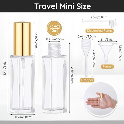 40 قطعة من Segbeauty رذاذ عطر زجاجي للسفر سعة 0.34 أونصة قابل لإعادة الملء، زجاجة رذاذ عطر زجاجية صغيرة، بخاخ كولونيا للسفر 10 مل مع أداة توزيع، زجاجات رذاذ رذاذ دقيقة كبيرة الحجم in Saudi Arabia