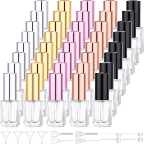 40 قطعة من Segbeauty رذاذ عطر زجاجي للسفر سعة 0.34 أونصة قابل لإعادة الملء، زجاجة رذاذ عطر زجاجية صغيرة، بخاخ كولونيا للسفر 10 مل مع أداة توزيع، زجاجات رذاذ رذاذ دقيقة كبيرة الحجم in Saudi Arabia