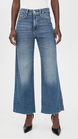Good American Women's Good Skate Cropped Wide Jeans in Saudi Arabia