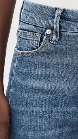 Good American Women's Good Skate Cropped Wide Jeans in Saudi Arabia