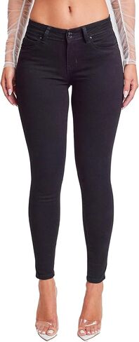 YMI Women's Juniors Mid-Rise Wannabettabutt Skinny Jeans in Saudi Arabia