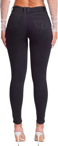 YMI Women's Juniors Mid-Rise Wannabettabutt Skinny Jeans in Saudi Arabia