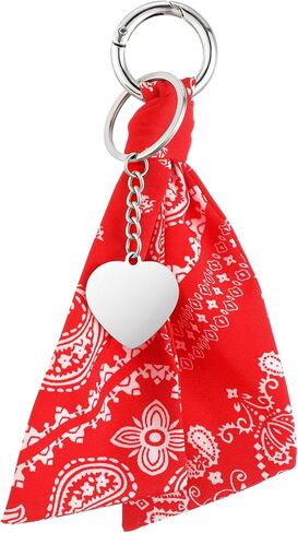 Remuuly Bag Charm for Women Western Bandana Bow Pearl Heart Charm Fashion Hip Hop Punk Bags Charms for Bag Tote Accessories in Saudi Arabia
