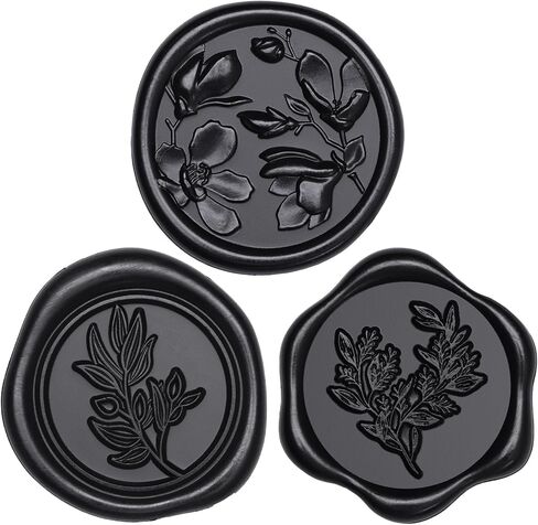 UNIQOOO Wax Seal Stickers - 3D Flower Wedding Invitation Envelope Seal Stickers, 50 Pcs Self- Adhesive Antique Gold Stickers, Perfect for Invitation, Christmas, Gift Wrapping in Saudi Arabia