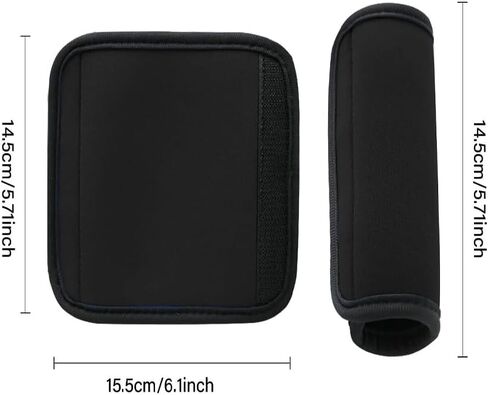 2PCS Luggage Handle Wrap,Black Bag Handles Cover, Soft Padded Grip for Suitcases, Travel Accessories in Saudi Arabia