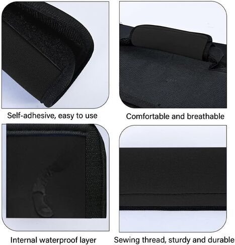 2PCS Luggage Handle Wrap,Black Bag Handles Cover, Soft Padded Grip for Suitcases, Travel Accessories in Saudi Arabia