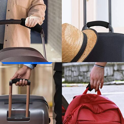 2PCS Luggage Handle Wrap,Black Bag Handles Cover, Soft Padded Grip for Suitcases, Travel Accessories in Saudi Arabia