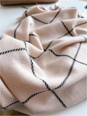 WDIRARA Women's Plaid Scarf Soft Warm Scarves Fringe Shawls Wraps in Saudi Arabia