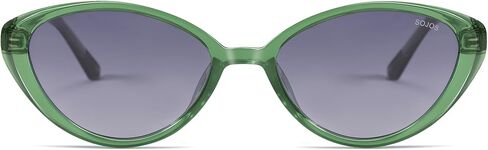 نظارات شمسية نسائية من SOJOS بتصميم Retro Cat Eye مستقطبة TR90 خفيفة الوزن للغاية، ظلال بيضاوية عتيقة للحماية من الأشعة فوق البنفسجية 400 in Kuwait