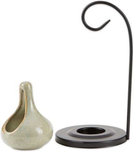 Gifts & Decor Folk Art Porcelain Tear Drop Oil Warmer Candle Holder in Kuwait