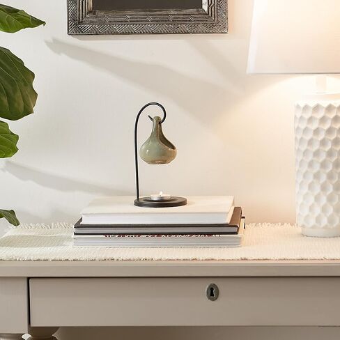 Gifts & Decor Folk Art Porcelain Tear Drop Oil Warmer Candle Holder in Kuwait