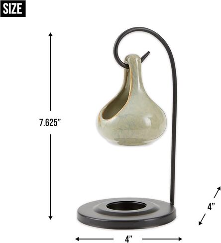 Gifts & Decor Folk Art Porcelain Tear Drop Oil Warmer Candle Holder in Kuwait