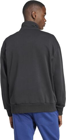 سويت شيرت رجالي من adidas All SZN Fleece ربع سحاب برقبة دائرية، أسود، X-Large in Saudi Arabia