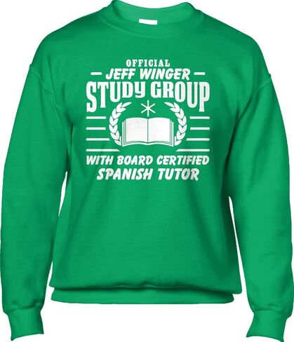 Blittzen Official Jeff Winger Study Group Parody Fan Art Mens Sweatshirt in Saudi Arabia