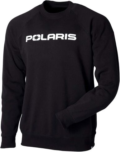 Polaris ATV Men's Crew Sweatshirt - 2862488,Black,M in Saudi Arabia