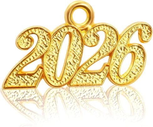 2025 Gold Plated Charm for Graduation Tassel, Decorative Number Pendant in Saudi Arabia