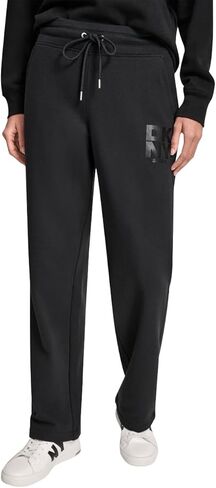 DKNY Womens Stacked Satin Logo Track Pant with Pockets in Saudi Arabia
