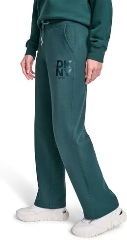 DKNY Womens Stacked Satin Logo Track Pant with Pockets in Saudi Arabia