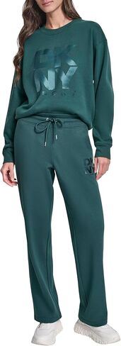 DKNY Womens Stacked Satin Logo Track Pant with Pockets in Saudi Arabia
