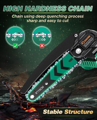 Saker Mini Chainsaw,Portable Electric Chainsaw Cordless,Handheld Chain Saw Pruning Shears Chainsaw for Tree Branches,Courtyard,Household and Garden Gifts for Men Dad Husband Women in Kuwait