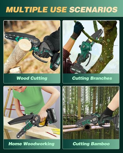 Saker Mini Chainsaw,Portable Electric Chainsaw Cordless,Handheld Chain Saw Pruning Shears Chainsaw for Tree Branches,Courtyard,Household and Garden Gifts for Men Dad Husband Women in Kuwait