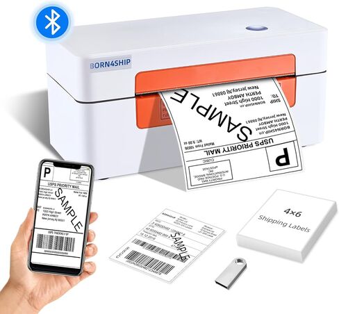Shipping Label Printer, USB Label Printer for Small Business & Package, Support Windows&Mac, Compatible with USPS Shopify Ebay Etsy (USB Only) in Saudi Arabia