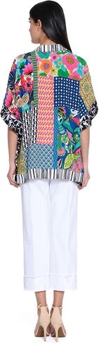 John Mark Womens Five- Pocket Pant with Embroidery Cuff in Saudi Arabia