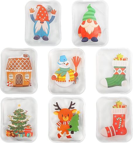 6 قطع لتدفئة اليد بجيب عيد الميلاد، قابلة لإعادة الاستخدام، سخان يدوي للتدفئة يدوم طويلاً، حقيبة جل لطيفة للدفء طويل الأمد للتخييم، نمط عيد الميلاد في الهواء الطلق، للنساء والرجال in Kuwait