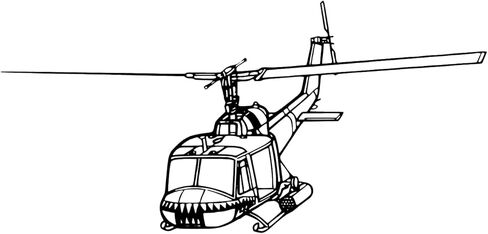 لوحة فنية جدارية معدنية من Bell UH-1 Iro*quois Silhouette - ديكور جدار الطيران - صورة ظلية للطائرة معلقة على الحائط - ديكور حائط معدني حديث للمنزل والمكتب والجراج وكهف الرجل - هدية عيد الميلاد (100 سم 40 بوصة) in Kuwait