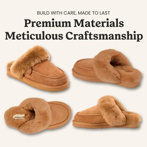 حذاء نسائي من Dearfoams Melville أصلي من Shearling Scuff in Kuwait