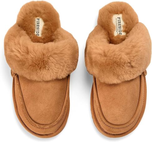 حذاء نسائي من Dearfoams Melville أصلي من Shearling Scuff in Kuwait