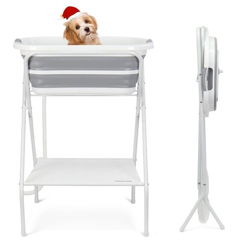 B4 Dog Bathtub Dog Washing Station مع فرك لقطط الكلاب الصغيرة المتوسطة ، حوض قابلة للطي للكلاب للاستحمام والاستمالة ، حوض استحمام الكلب القابل للطي ، الداخلية والخارجية in Kuwait