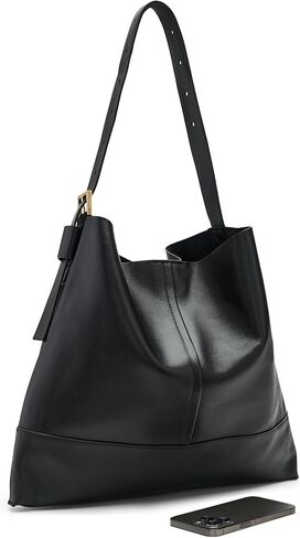 AllSaints Asha Medium Bag, Black in Saudi Arabia