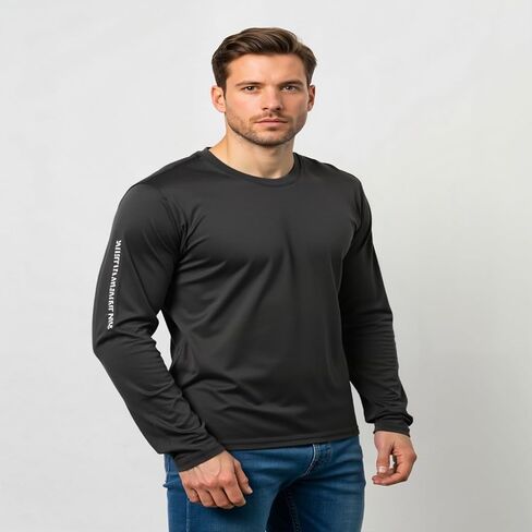 Compression Shirt Men,Men's Quick Dry Long Sleeve Shirts Sweatshirts for Men,Moisture-Wicking Fabric for All-Day Use in Saudi Arabia