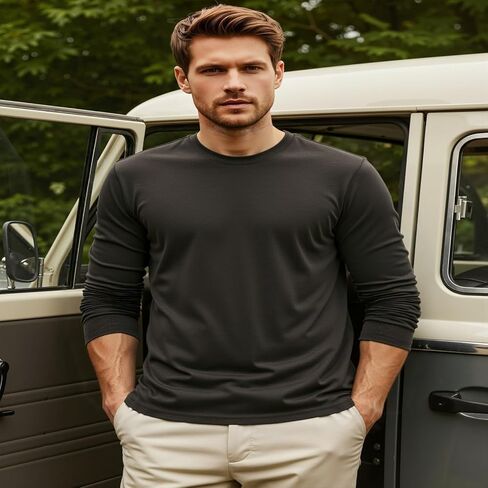 Compression Shirt Men,Men's Quick Dry Long Sleeve Shirts Sweatshirts for Men,Moisture-Wicking Fabric for All-Day Use in Saudi Arabia