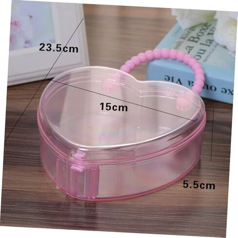 Jewelry Headwear Clips Stationery Handle Box Heart Shape Decorative Storage for Women in Kuwait