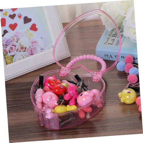 Jewelry Headwear Clips Stationery Handle Box Heart Shape Decorative Storage for Women in Kuwait