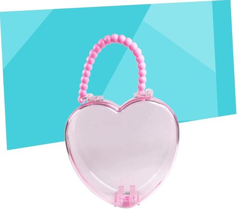 Veemoon قطعة واحدة من صندوق تخزين مجوهرات المكياج على شكل قلب، صندوق أقلام رصاص للوازم المدرسية، أغطية بمقبض قوي in Kuwait