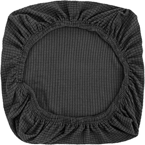 Chair Cover, Desk Chair Seat Cover Elastic Stretch Slipcovers Dining Room Chairs Seats Covers Washable Anti-dust Desk Seats Covers Cushion Protector Suitable for Diameter 38-50cm in Saudi Arabia