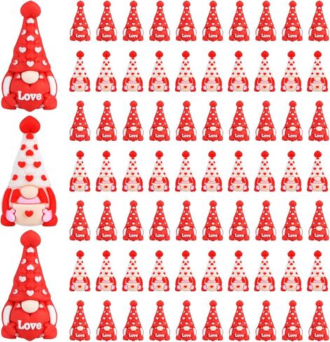 60PCS 4th of July Mini Gnome Figurines, Patriotic Tiny Gnomes Figures Red White Blue Star Small Statues to Hide and Seek, Miniature Independence Veterans Day Gnome Ornaments for Home Table Party Favor in Saudi Arabia
